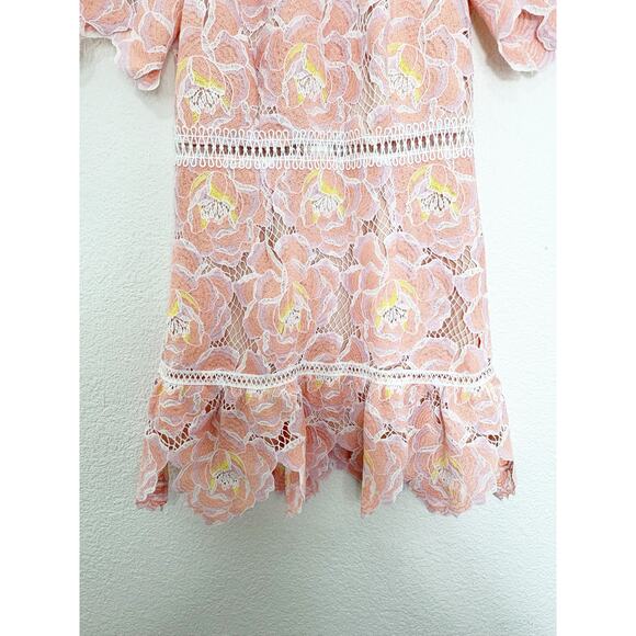 Saylor X Revolve Nikki Mini Dress Size Small Lace Crochet Cocktail Wedding - Picture 10 of 14